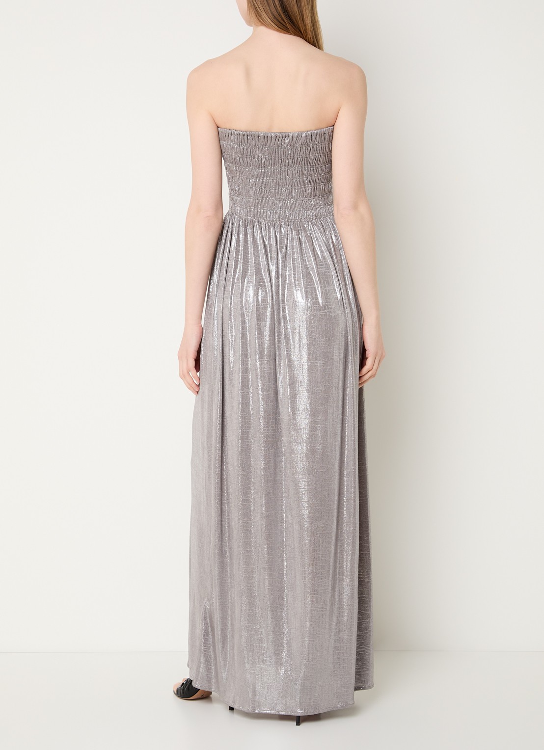 ba&sh Isabella maxi jurk met strass - achterkant zilver