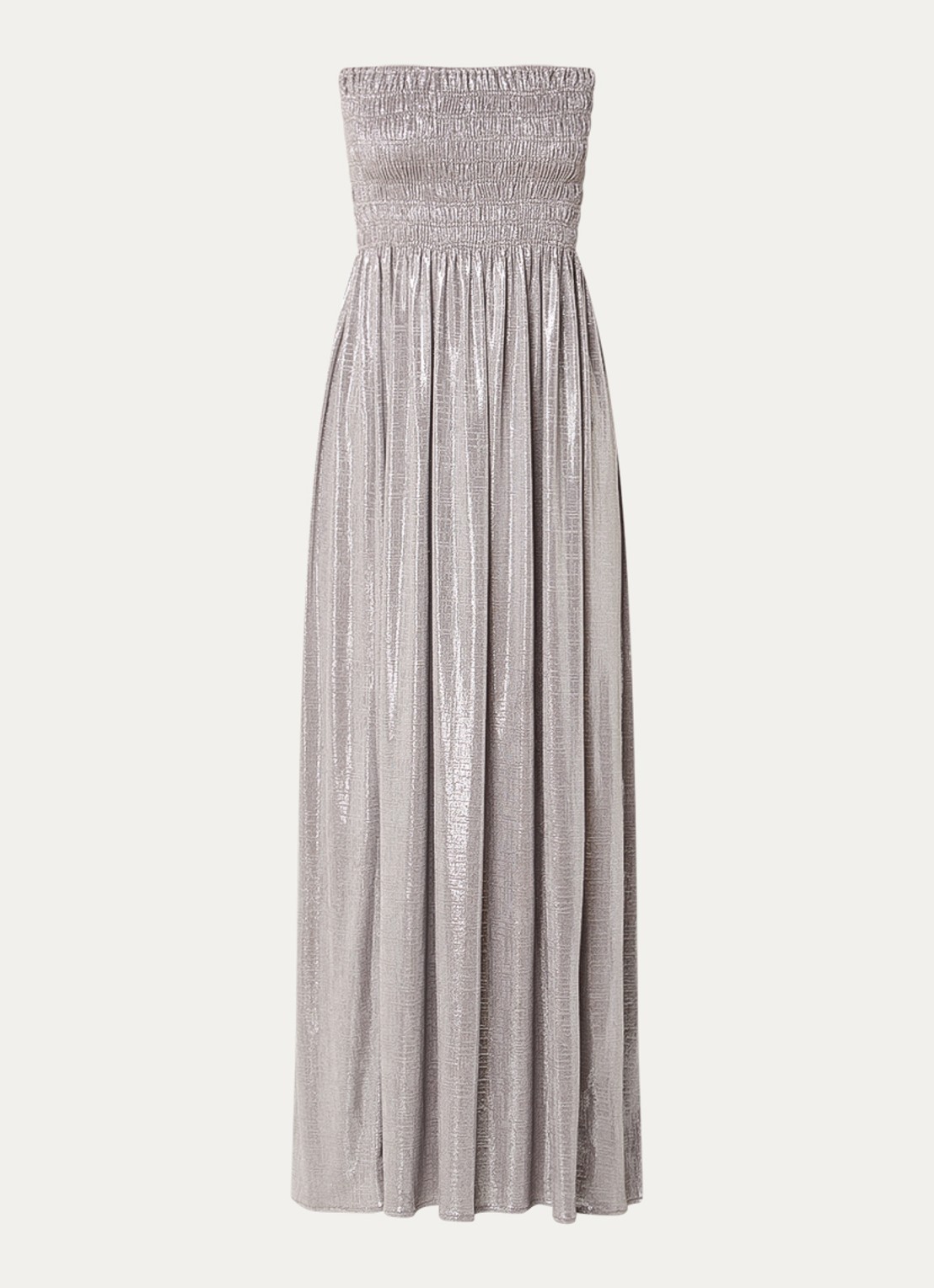 ba&sh Isabella maxi jurk met strass - voorkant 3 zilver