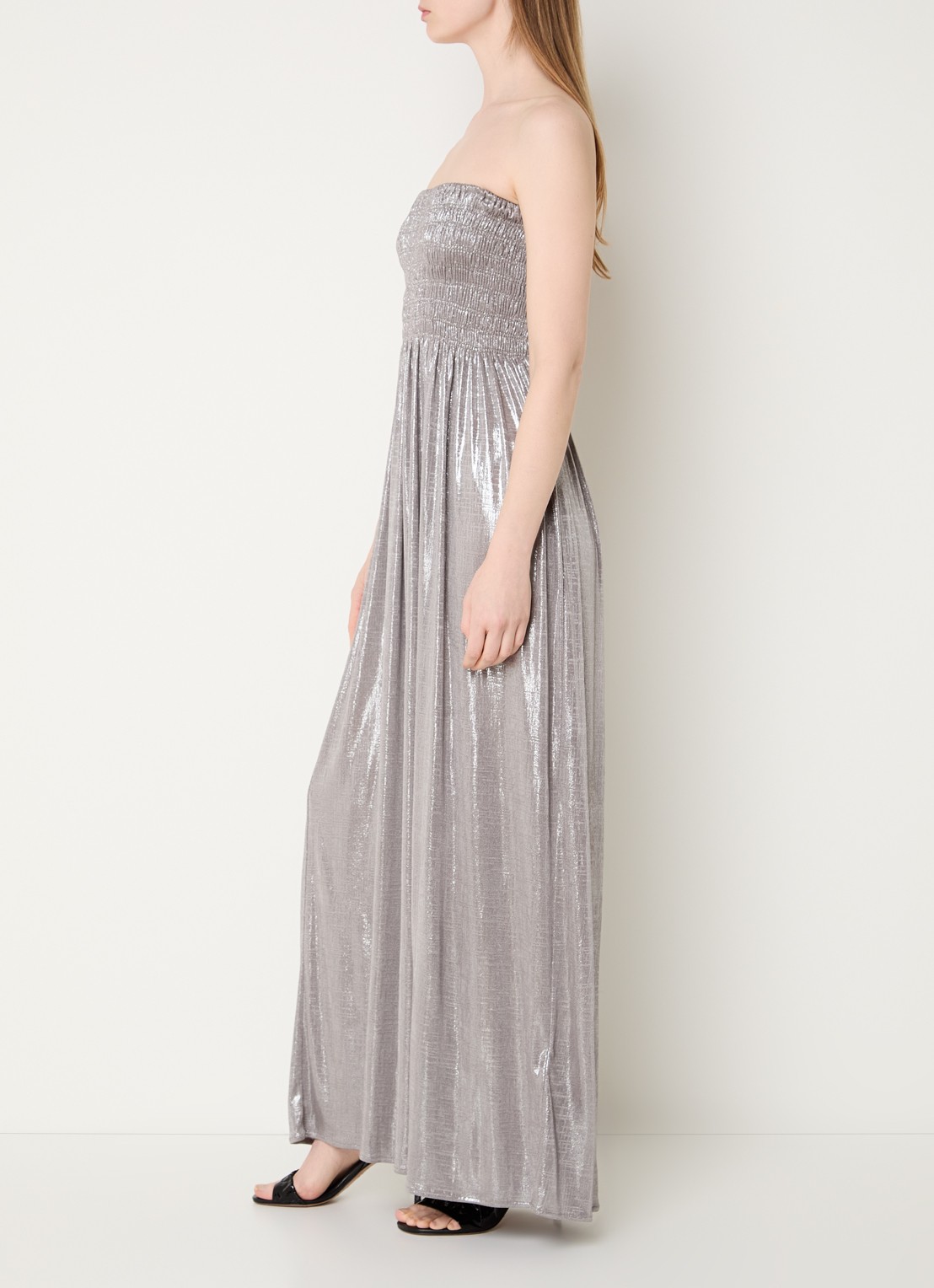 ba&sh Isabella maxi jurk met strass - voorkant 4 zilver