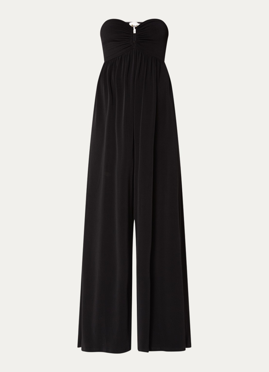 ba&sh Jema wide fit jumpsuit - voorkant 3 zwart
