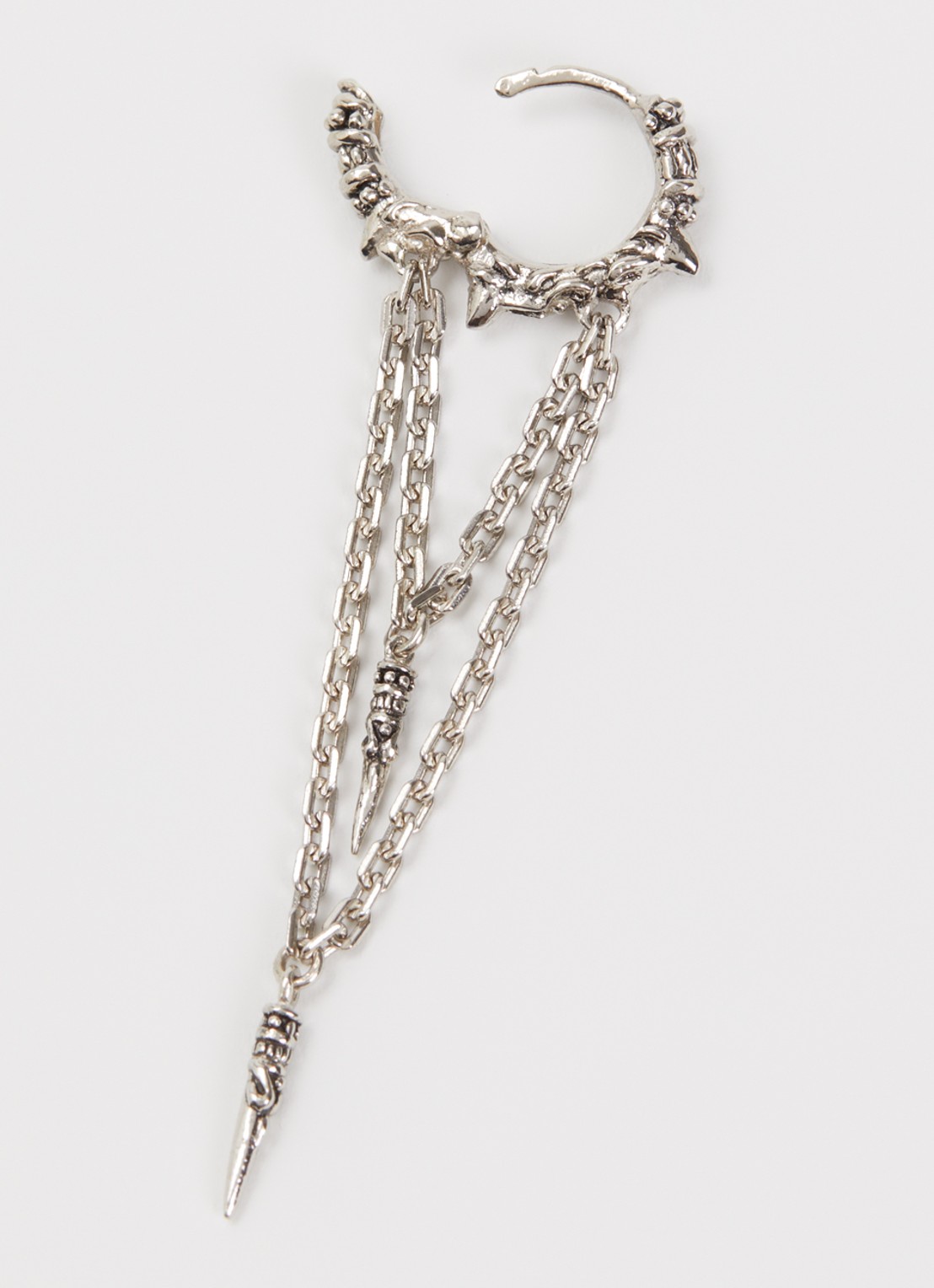 ba&sh Joey oorring met hanger - detail zilver