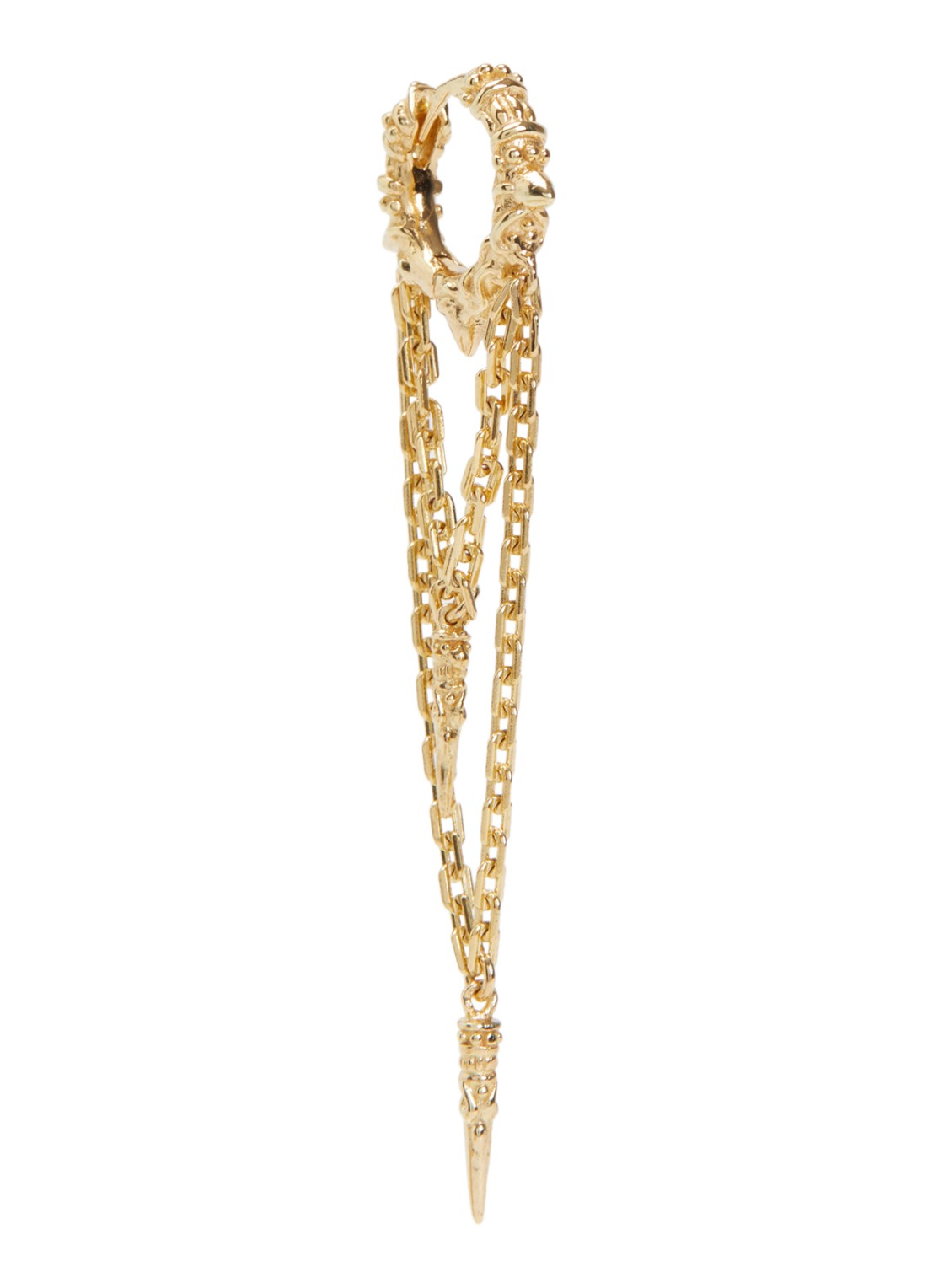 ba&sh Joey oorring met hanger - voorkant goud