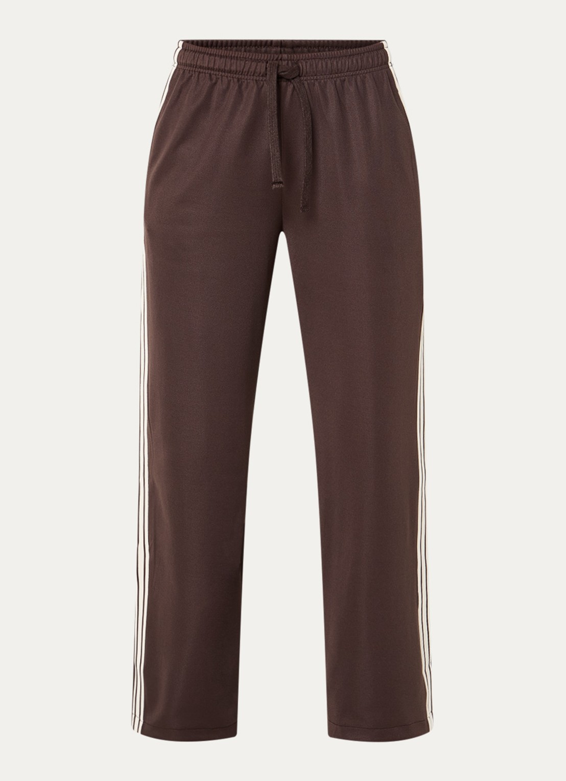 ba&sh Joshua high waist straight fit trackpants met trekkoord - voorkant bruin