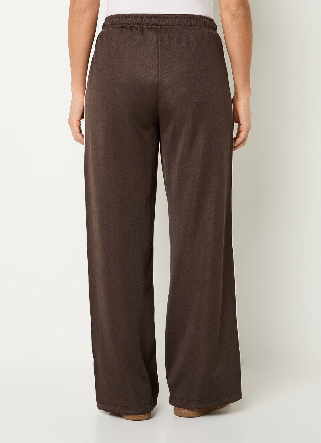ba&sh Joshua high waist straight fit trackpants met trekkoord - achterkant 7 bruin