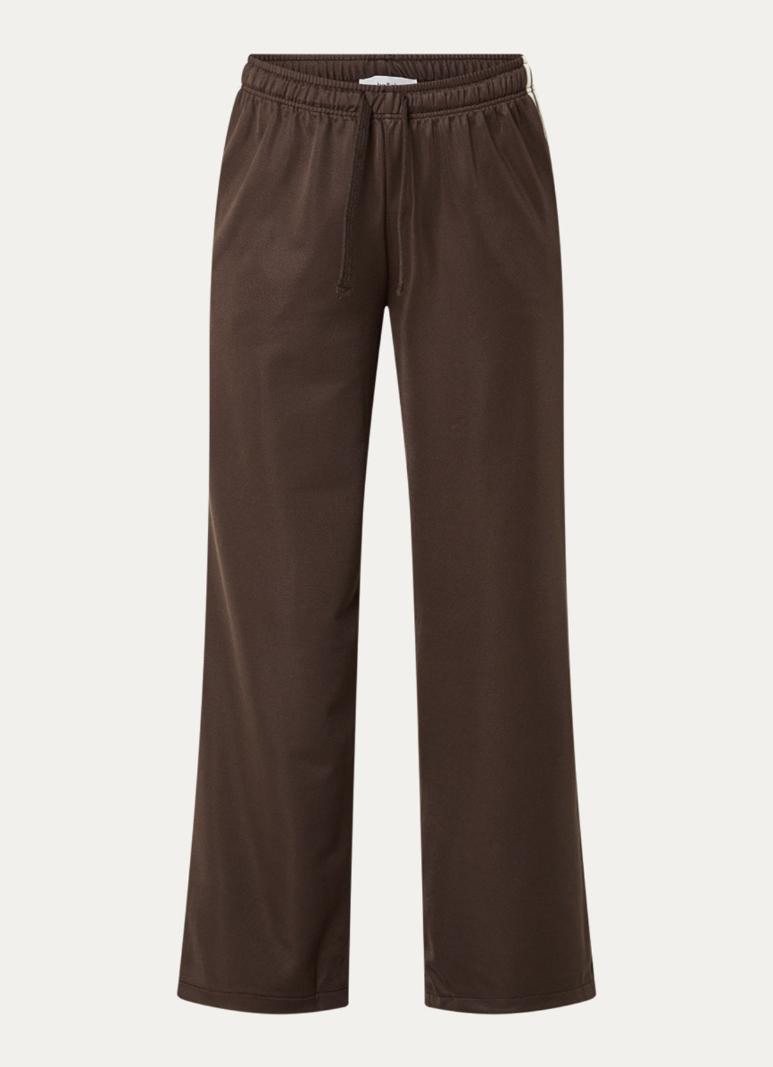ba&sh Joshua high waist straight fit trackpants met trekkoord - voorkant 3 bruin