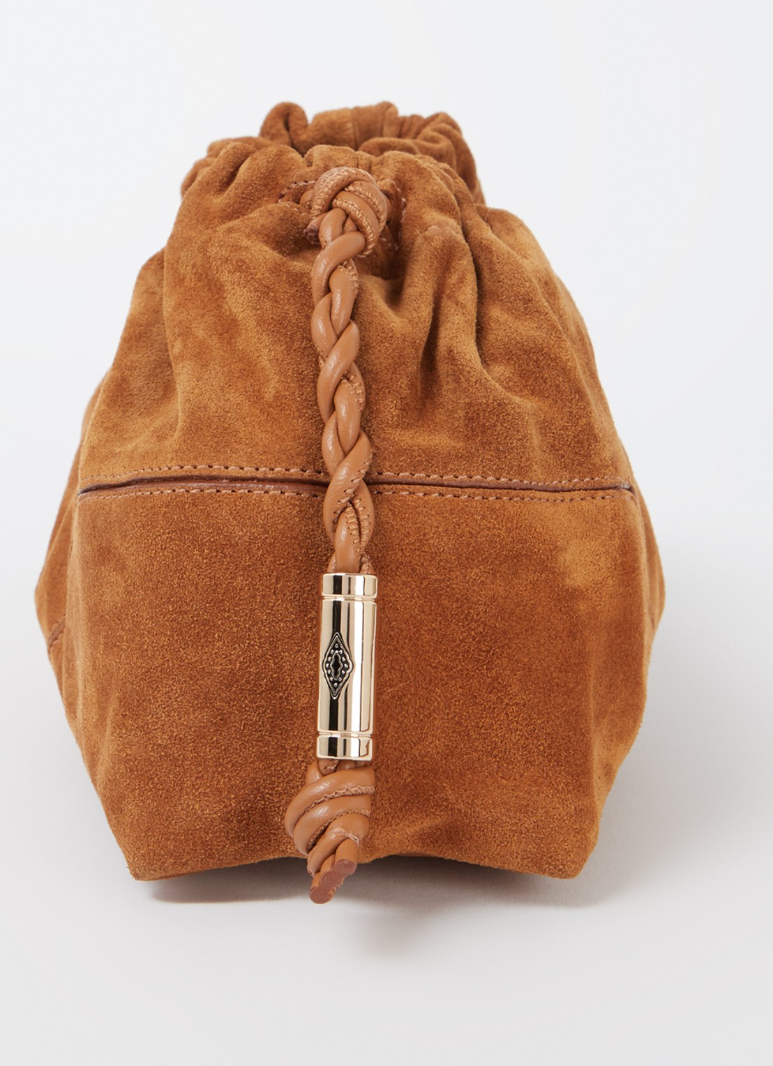 Ba&sh JUNE SUEDE BAG - detail 4 cognac