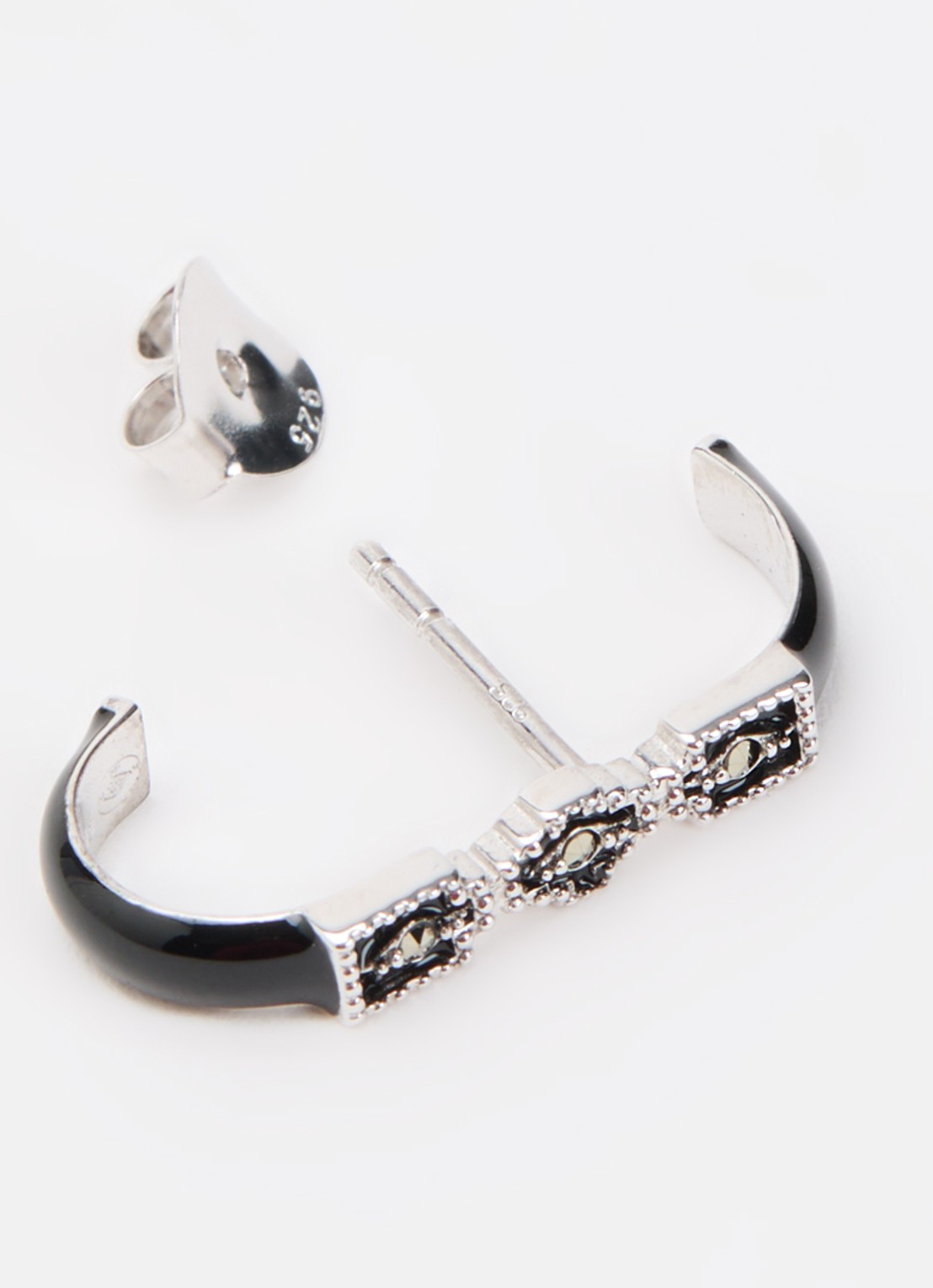 ba&sh Justin oorsteker  - detail 2 zilver
