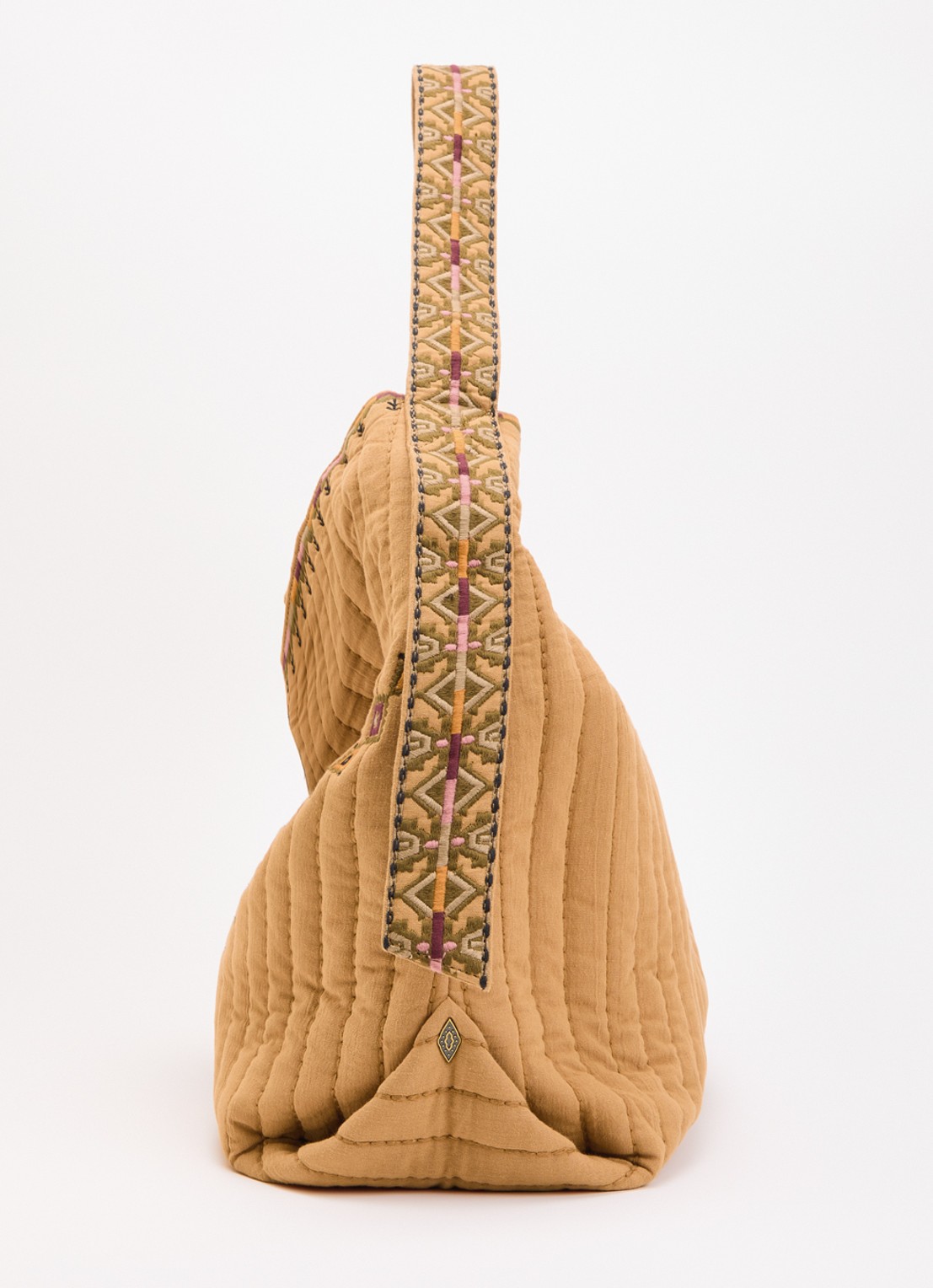 ba&sh Lenny L schoudertas met afneembare schouderriem - detail 3 camel