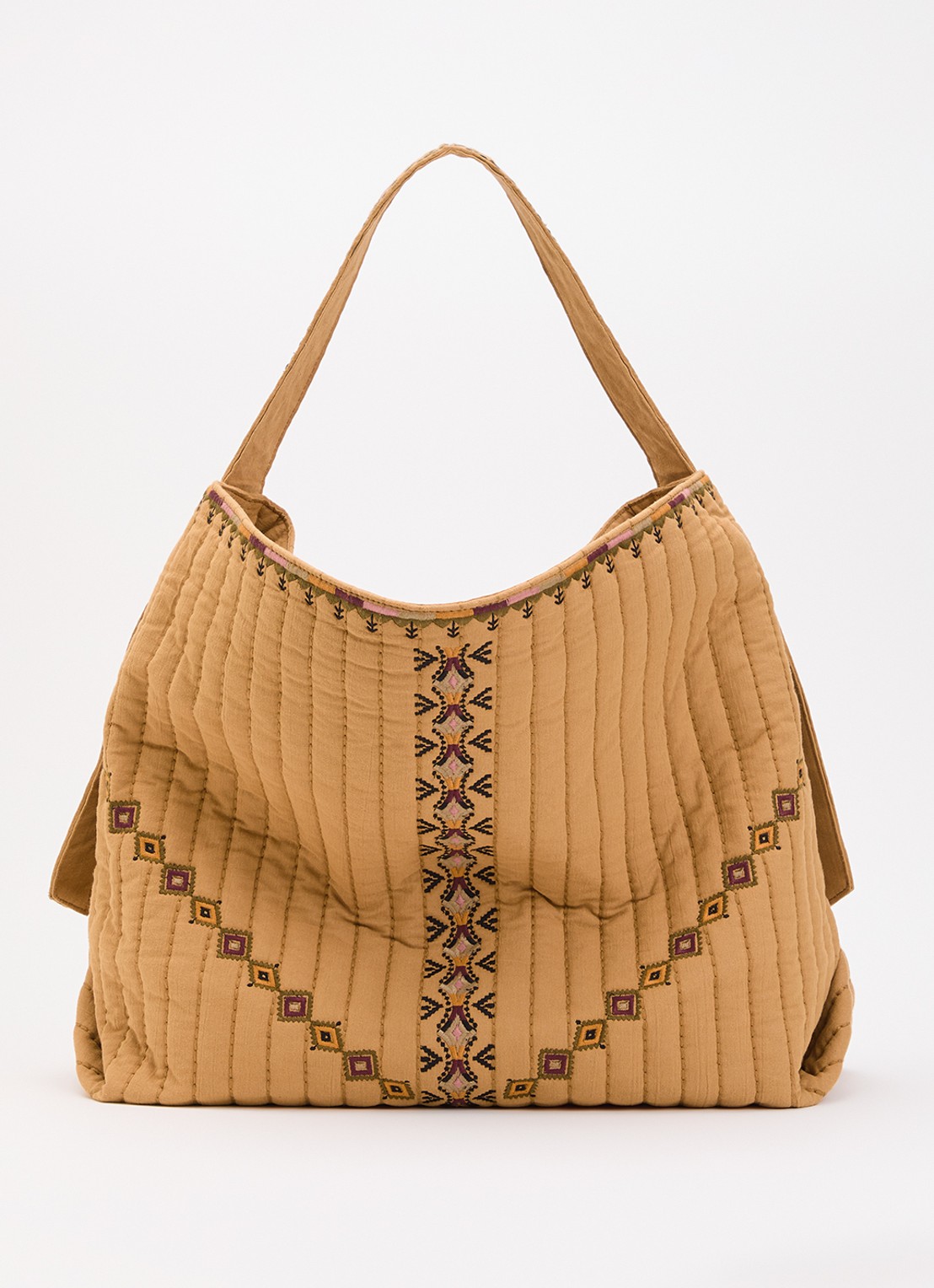 ba&sh Lenny L schoudertas met afneembare schouderriem - voorkant 5 camel