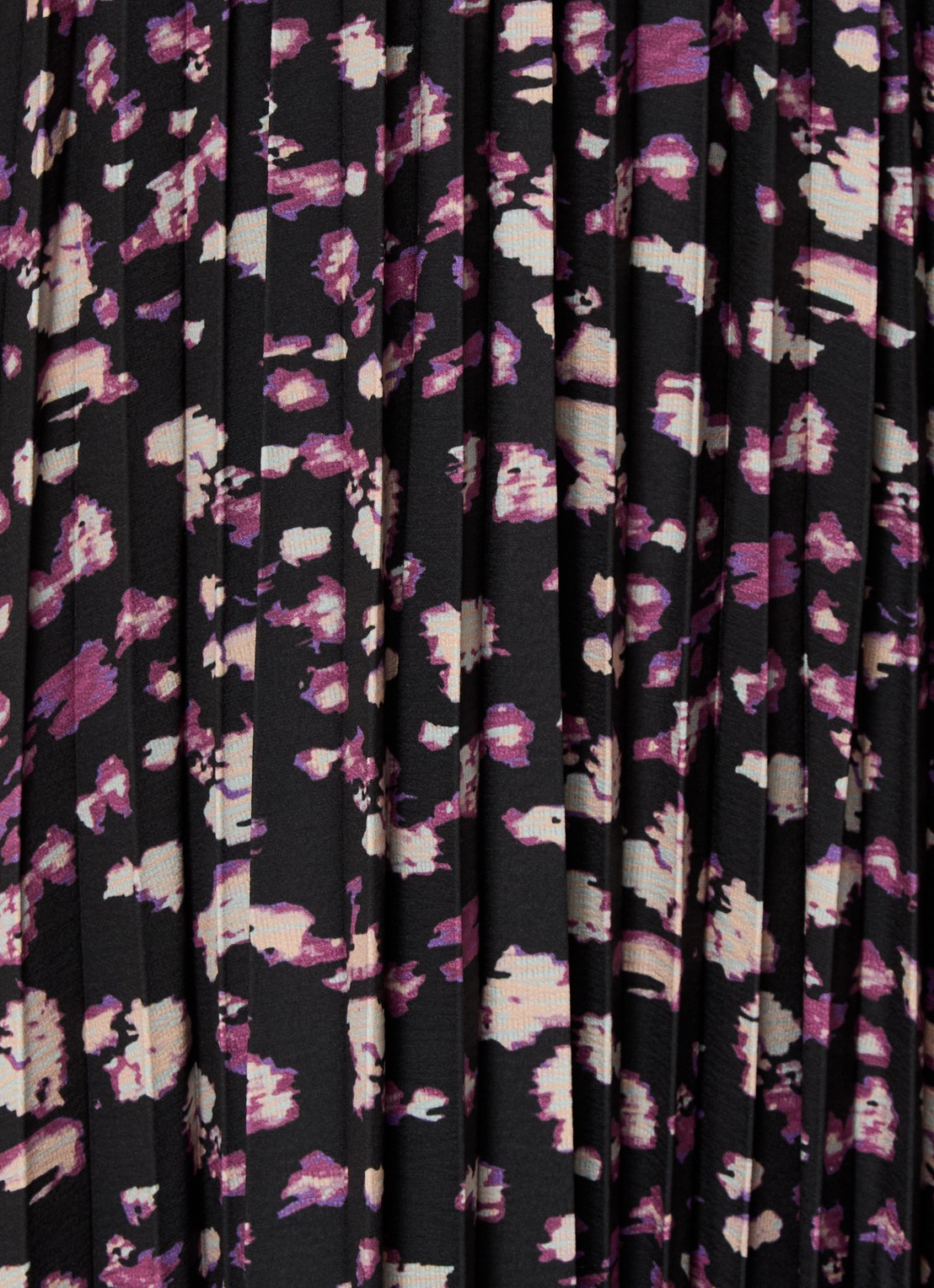 ba&sh Malicia midi plooirok met print - detail 5 paars