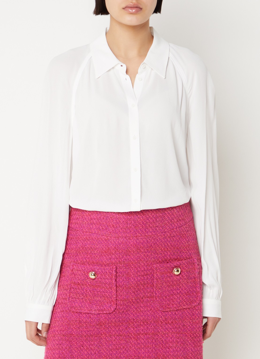 ba&sh Marvin blouse - detail 4 gebroken wit