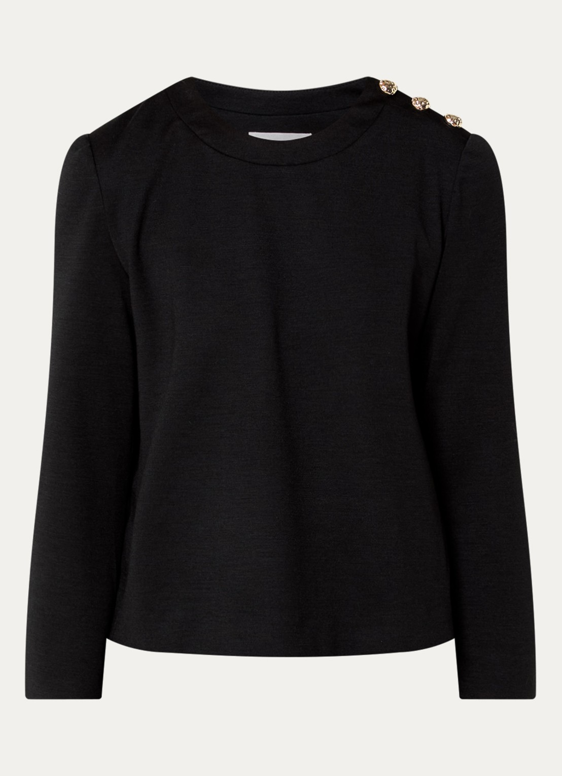 ba&sh Marvy top in wolblend - voorkant zwart