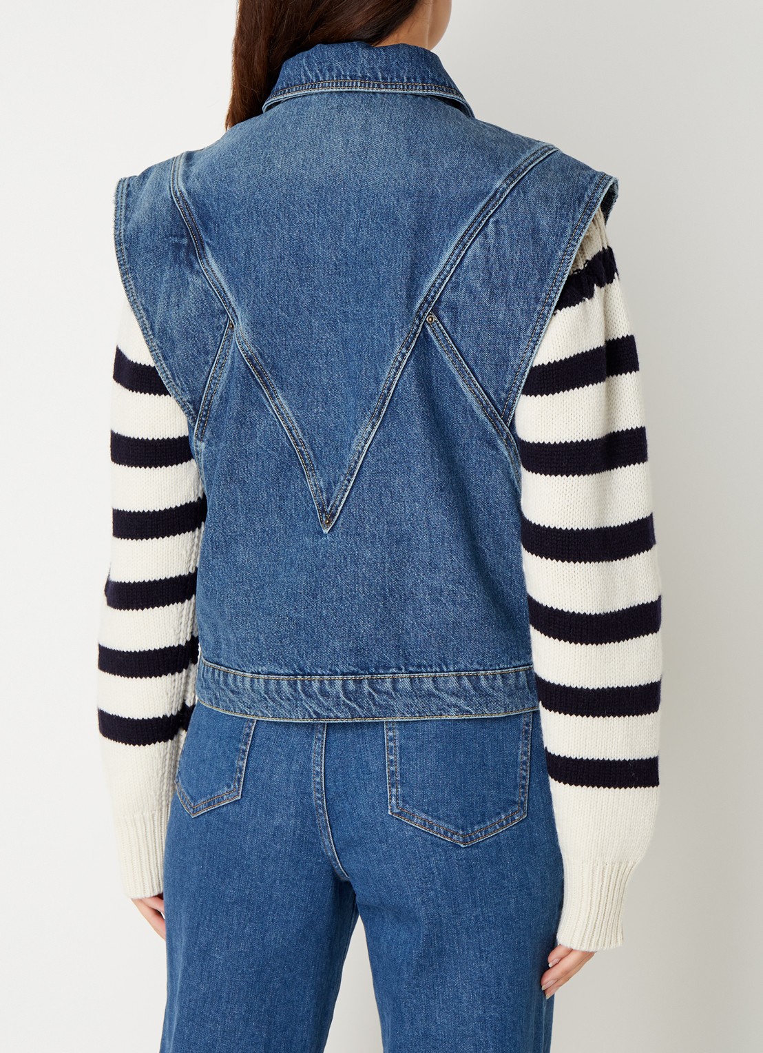 Ba&sh MAX JACKET - achterkant indigo