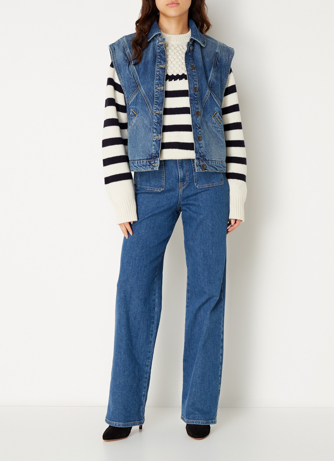 Ba&sh MAX JACKET - voorkant 4 indigo