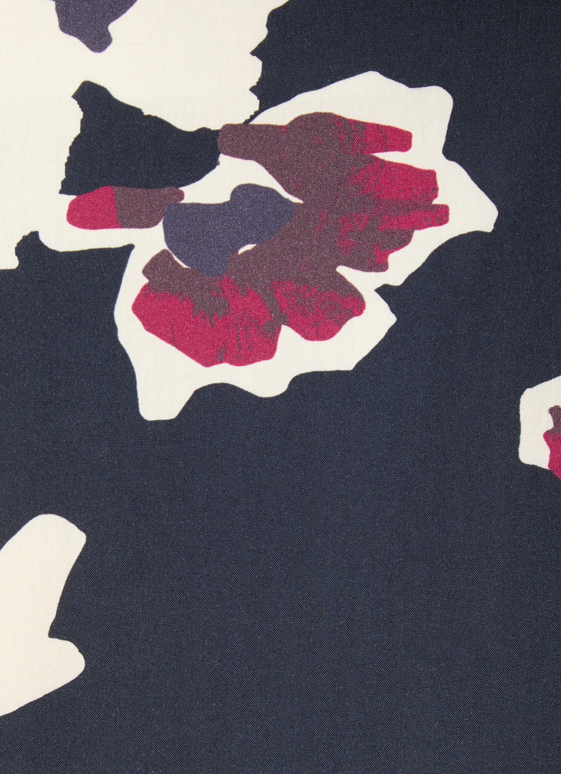 ba&sh Meona midi rok met bloemenprint en split - detail 5 donkerblauw