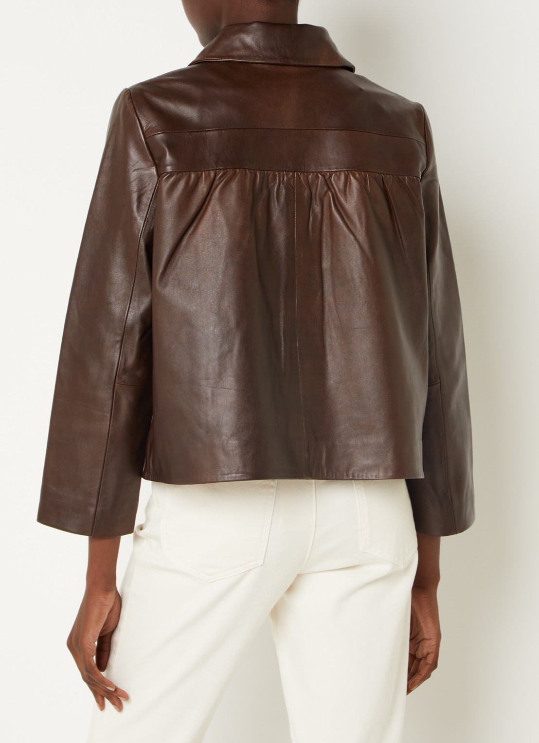 Ba&sh Milo cropped jack van lamsleer - achterkant 3 donkerbruin