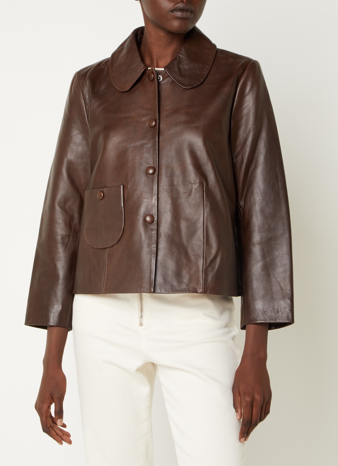 Ba&sh Milo cropped jack van lamsleer - detail donkerbruin