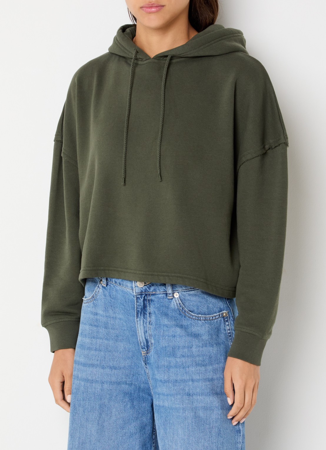 ba&sh Moby hoodie met backprint - achterkant 5 legergroen