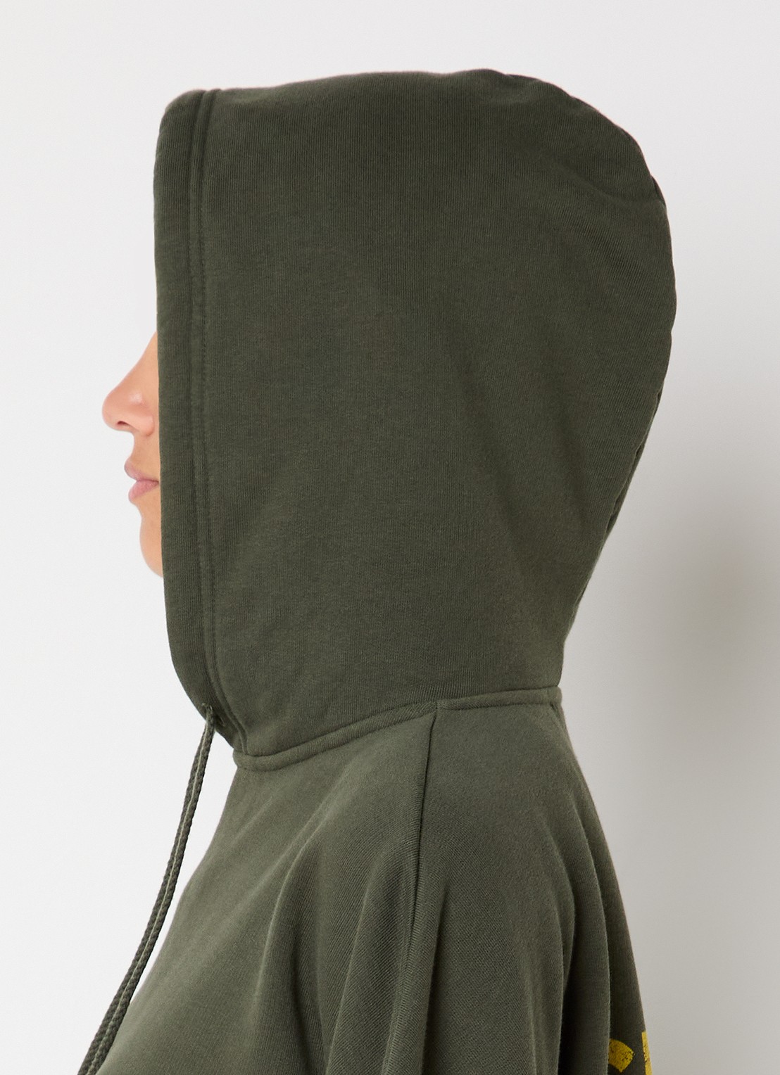 ba&sh Moby hoodie met backprint - detail 2 legergroen