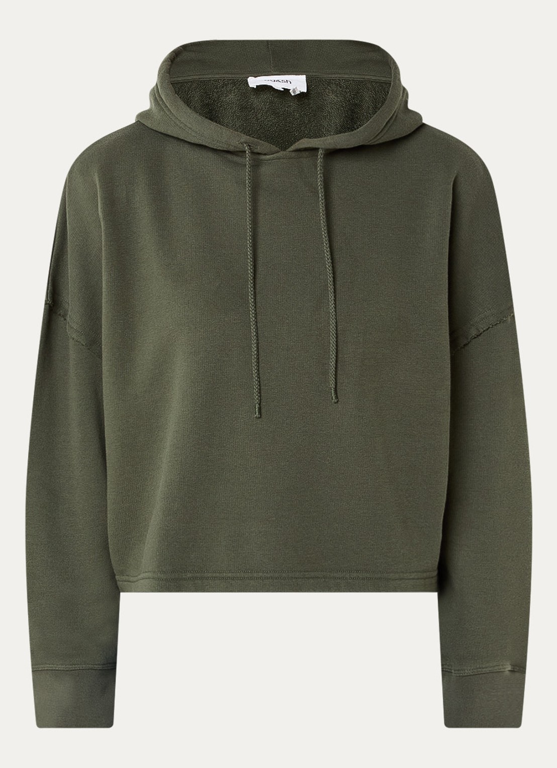 ba&sh Moby hoodie met backprint - voorkant 3 legergroen