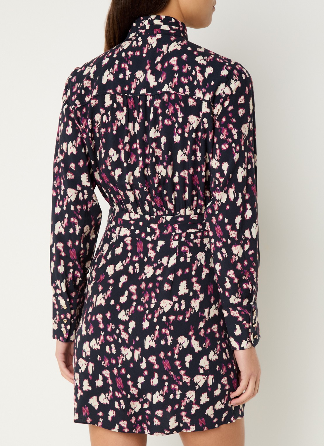 ba&sh Molly mini tuniekjurk met print - achterkant 3 zwart