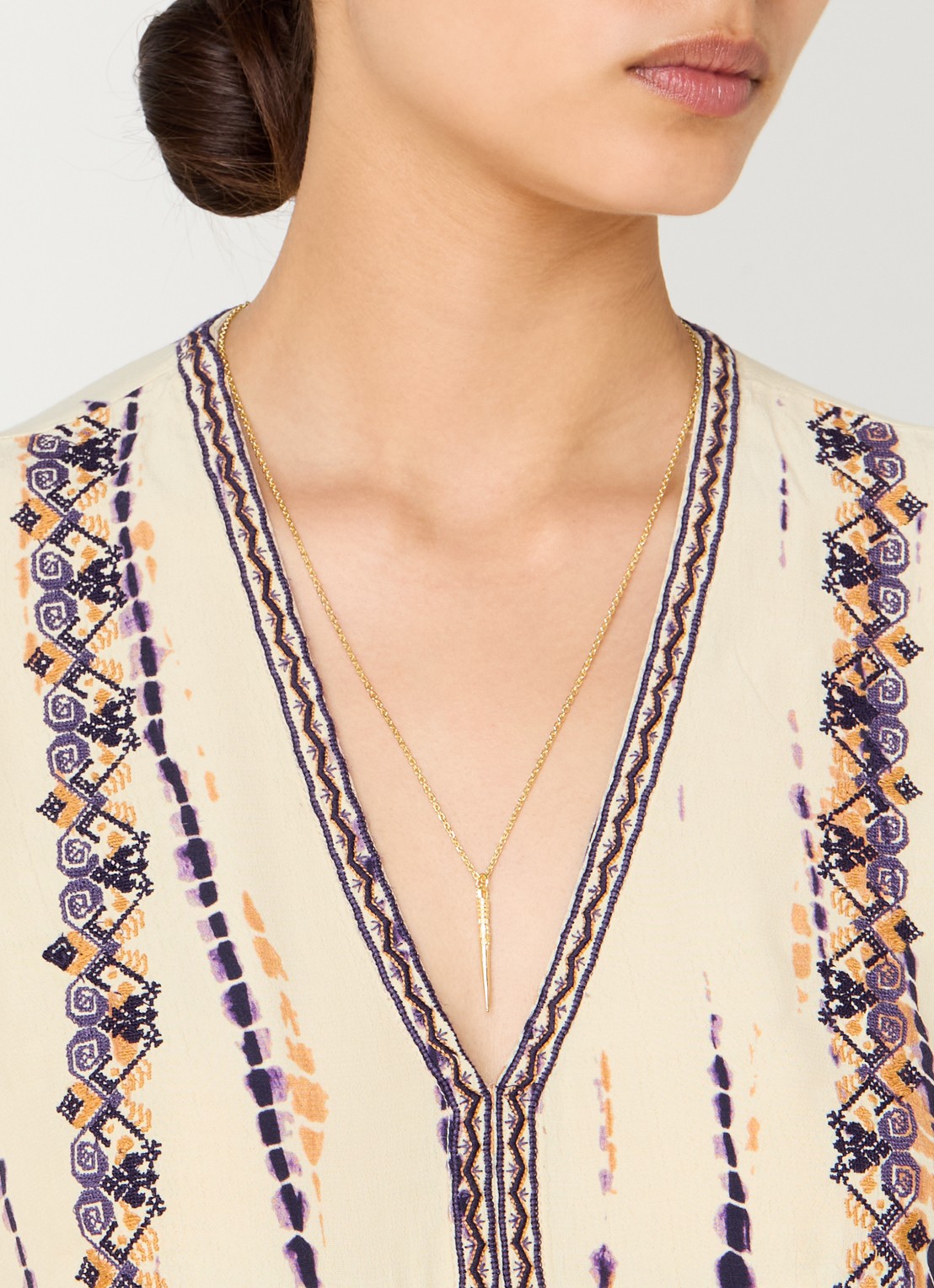 ba&sh Nadav ketting met hanger - voorkant 2 goud