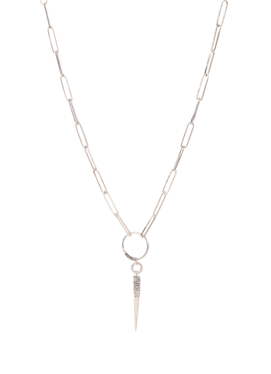 ba&sh Naoki ketting met hanger - voorkant zilver