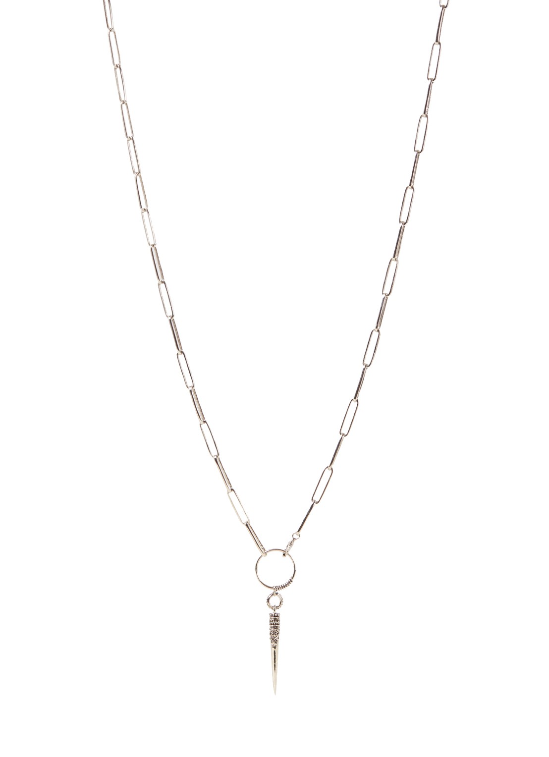 Ba&sh Naomie ketting met hanger  - voorkant zilver