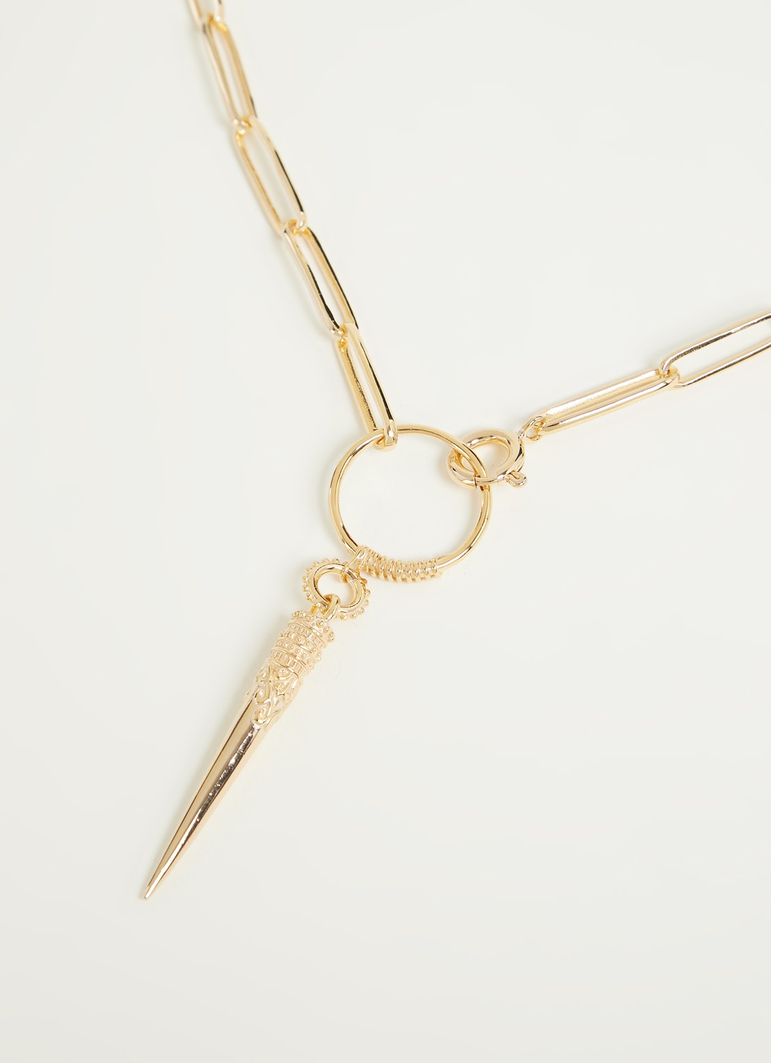 Ba&sh Naomie ketting met hanger  - detail goud