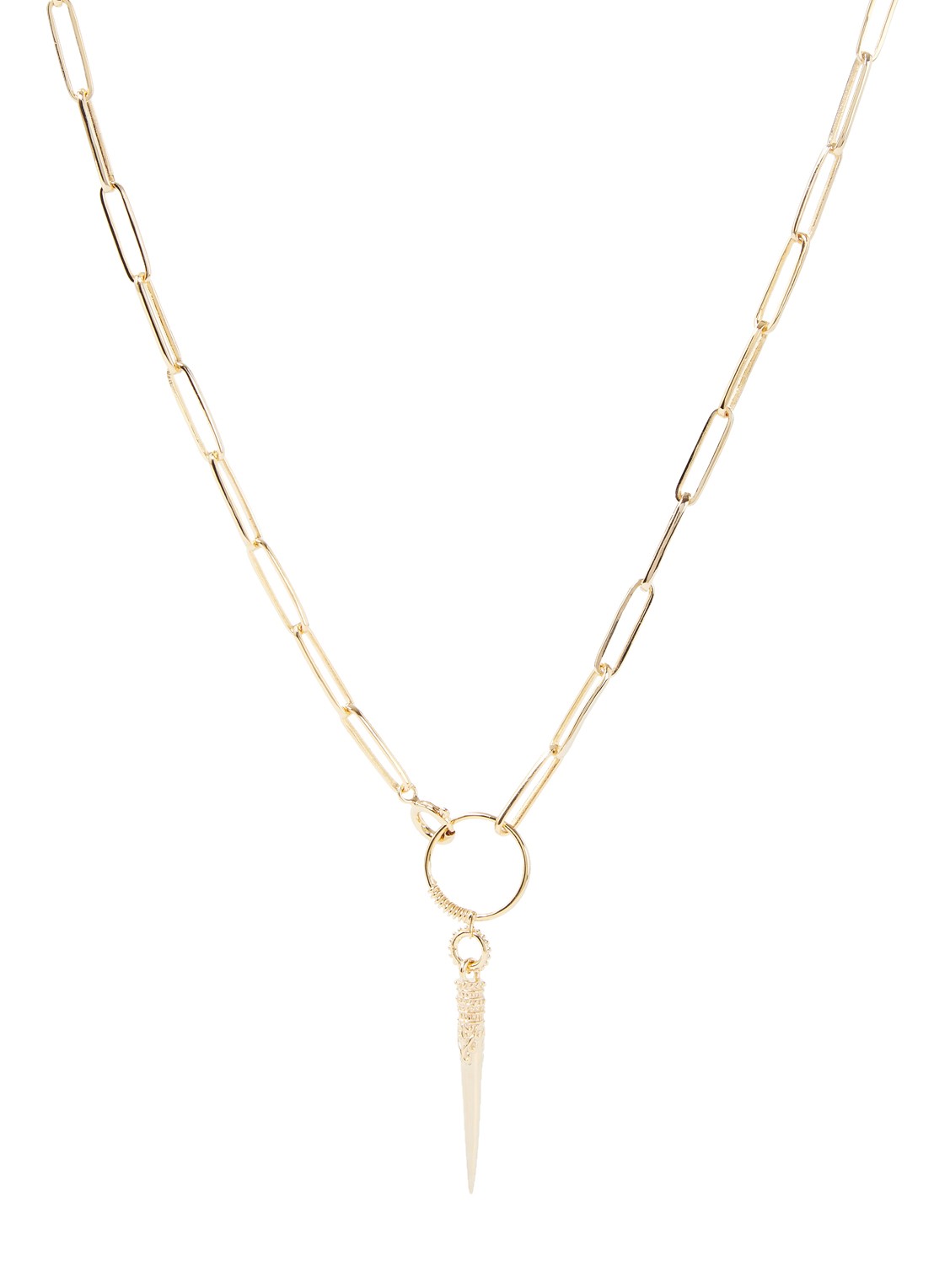 Ba&sh Naomie ketting met hanger  - voorkant 2 goud
