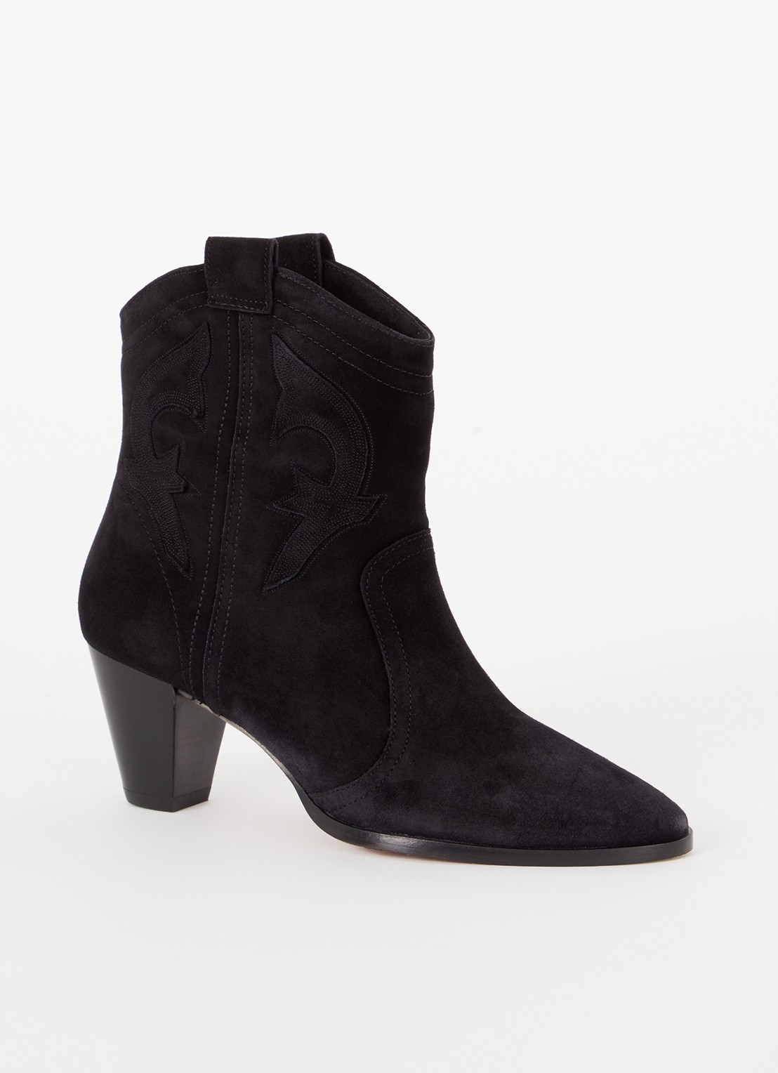 ba&sh New Casey cowboylaars van kalfssuède - voorkant 2 zwart