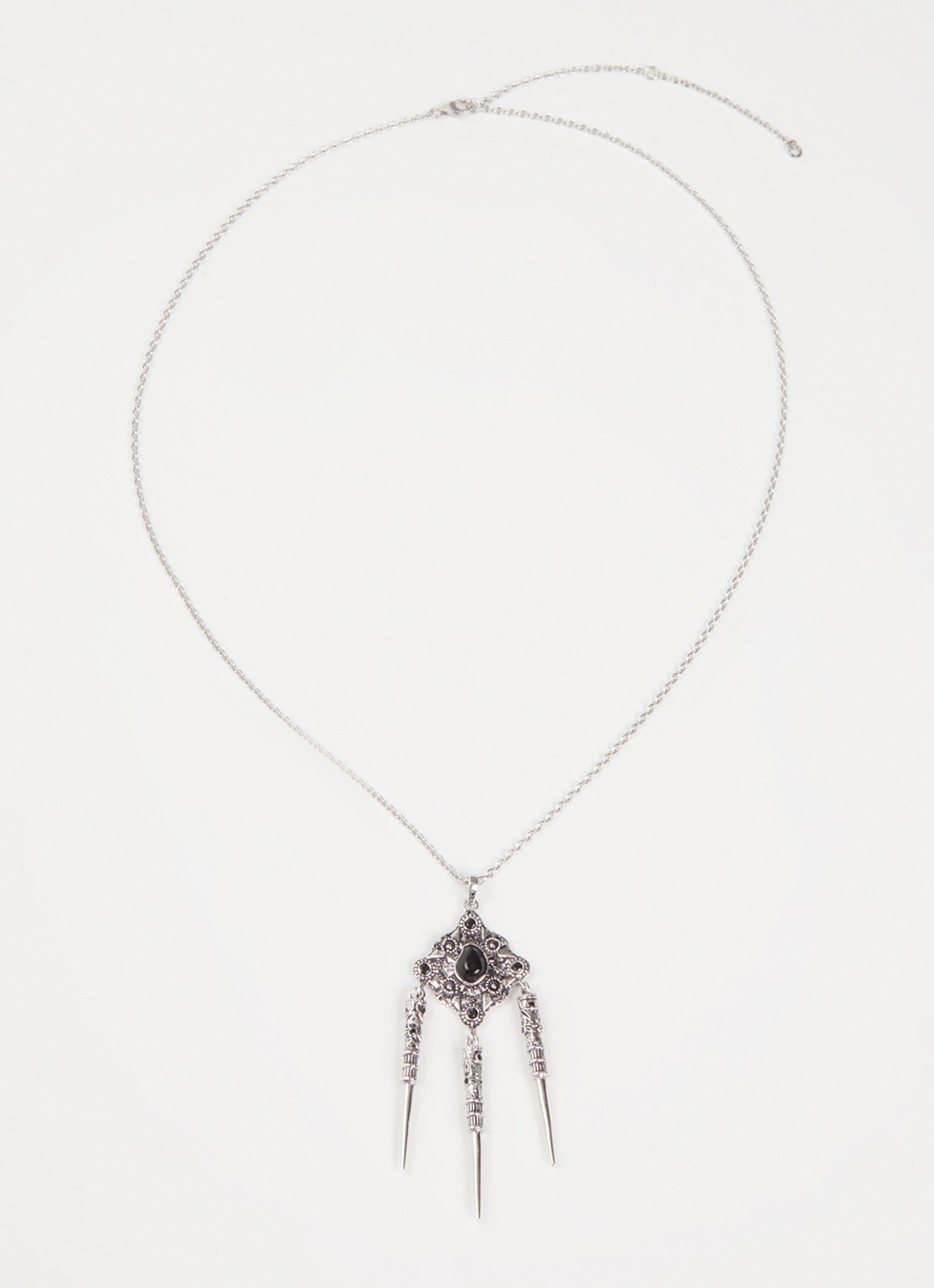ba&sh Noor ketting met hanger - detail 4 zilver