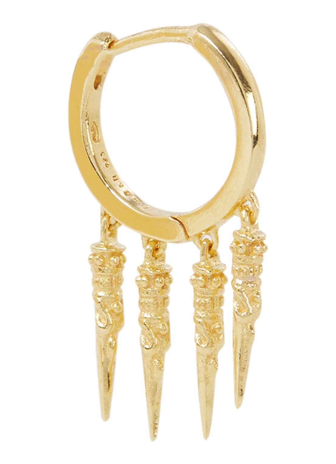ba&sh Okinawa oorring met hanger - voorkant 2 goud