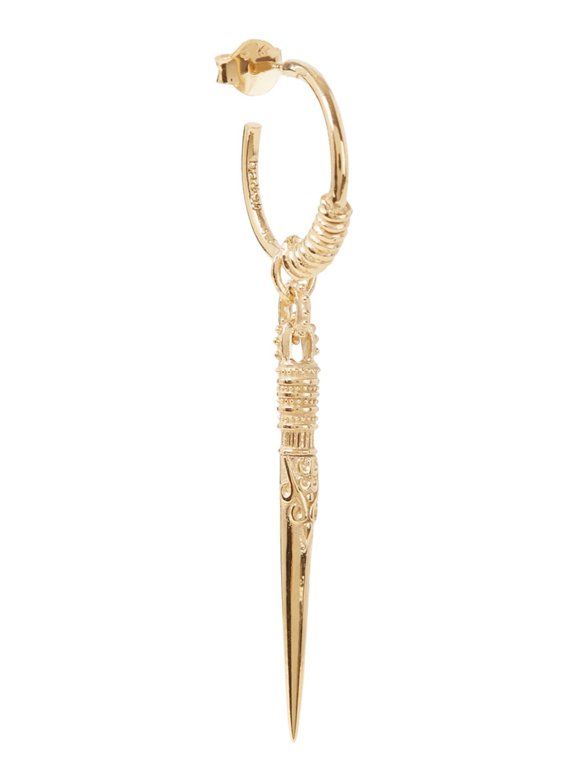 Ba&sh Olivia enkele oorsteker met hanger  - voorkant goud