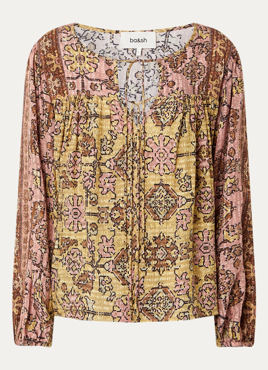 ba&sh Pamila tuniek met print - voorkant 3 roze