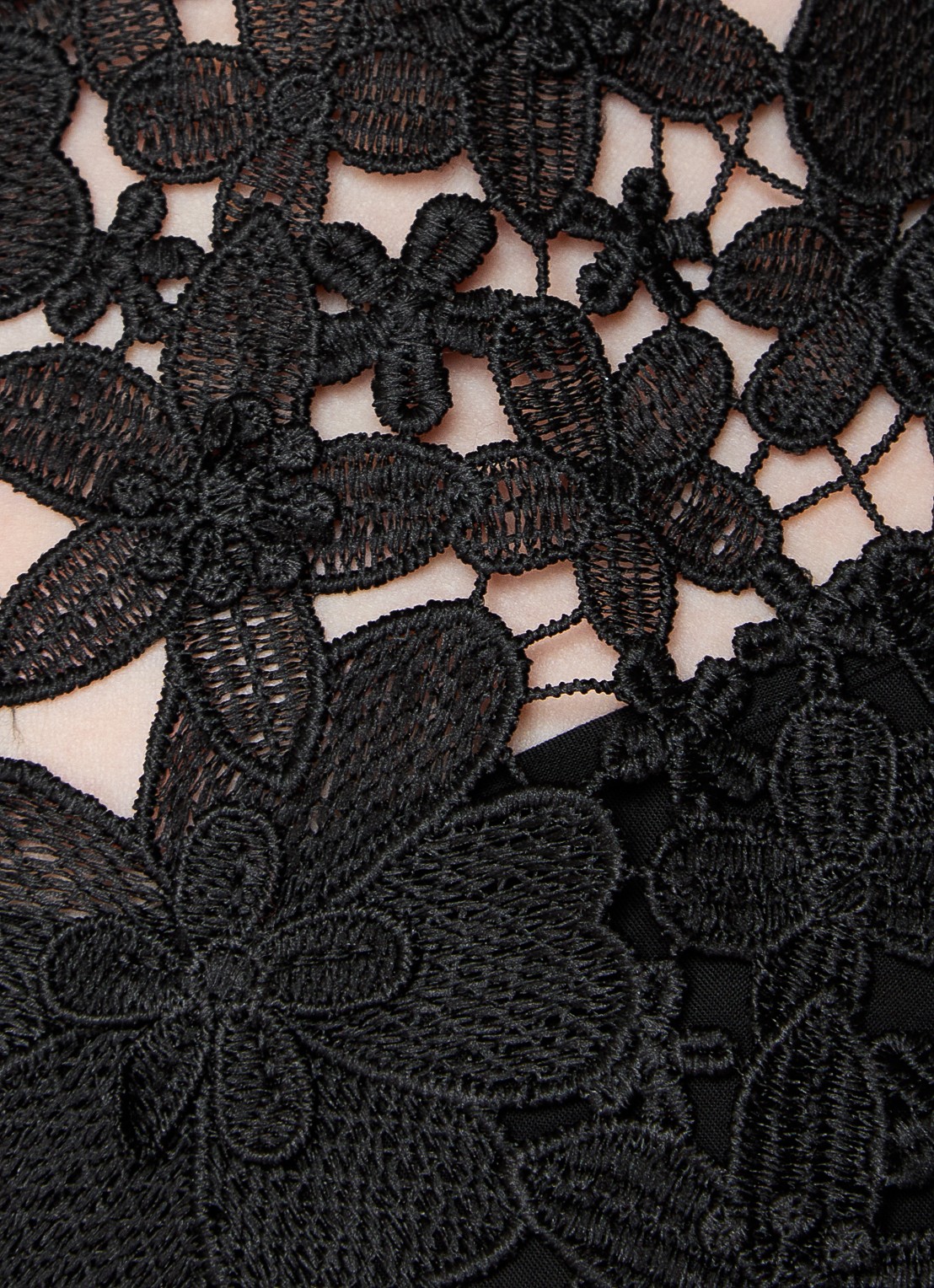 ba&sh Paul tuniek met opengewerkt dessin - detail 3 zwart