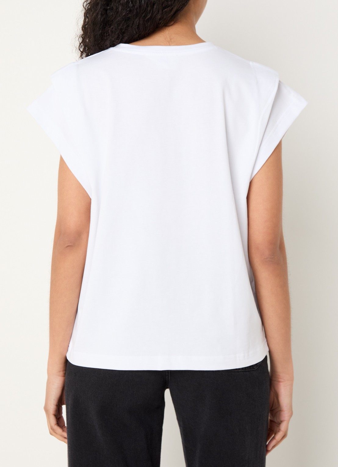 ba&sh Pio T-shirt met ronde hals - achterkant 4 wit