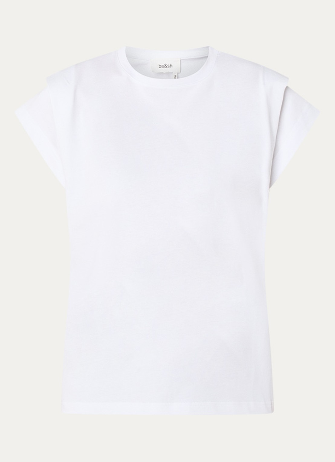 ba&sh Pio T-shirt met ronde hals - voorkant 2 wit