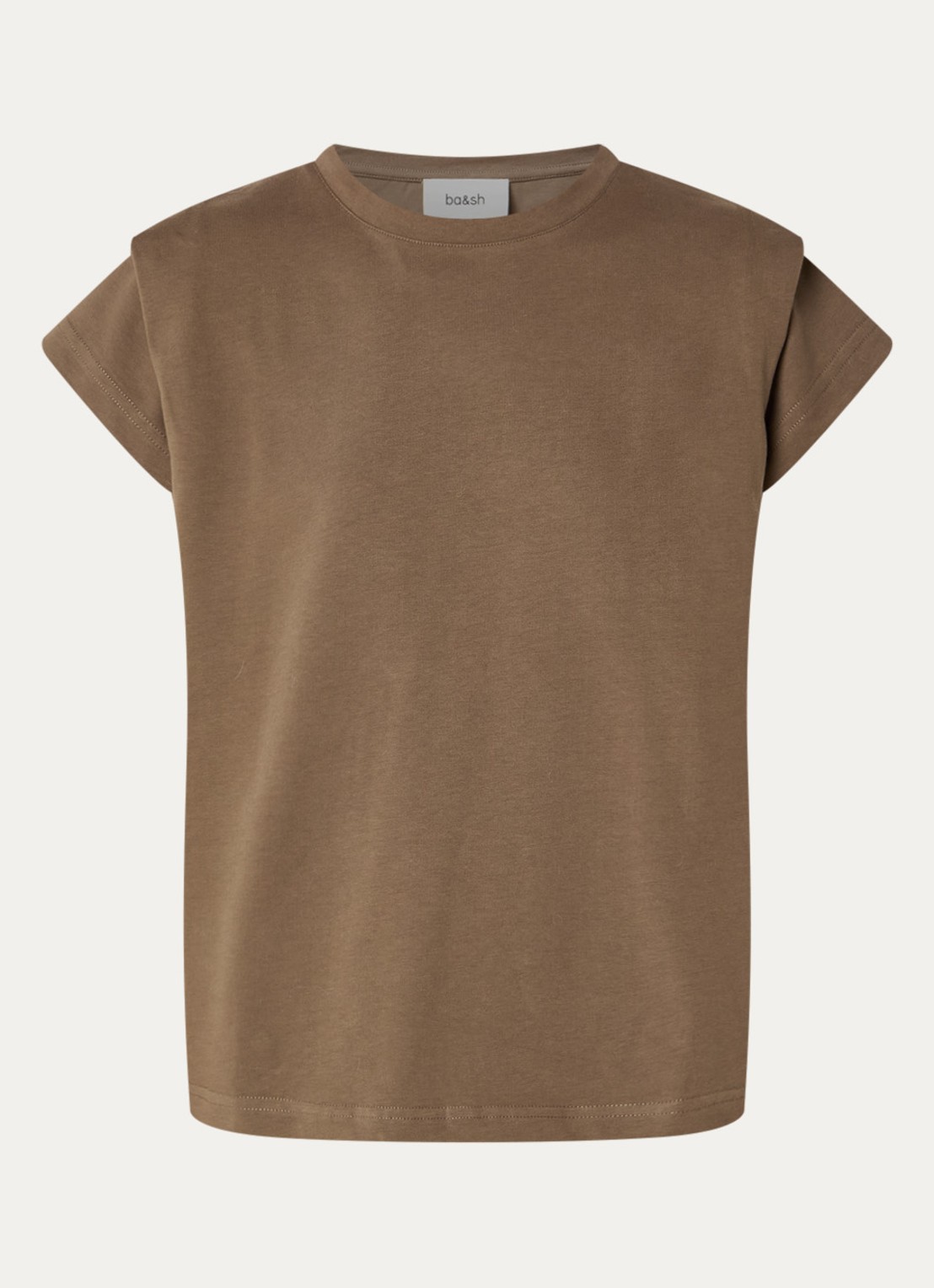 ba&sh Pio T-shirt met ronde hals - voorkant zand