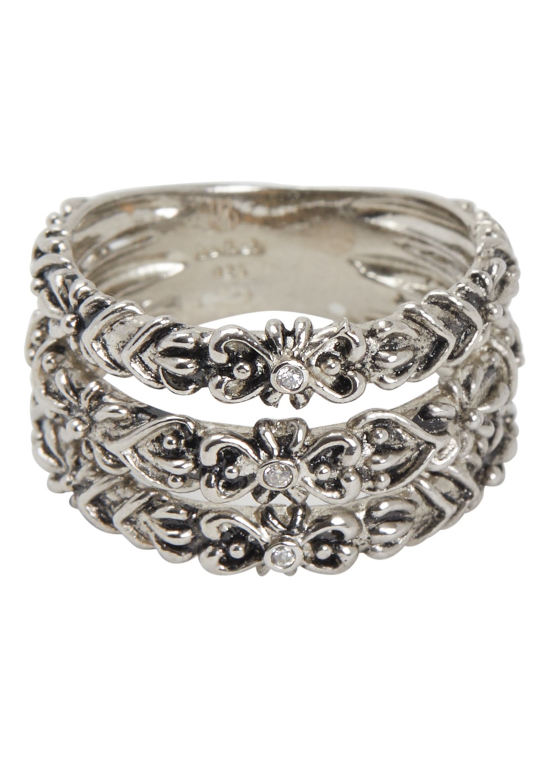 ba&sh Prince ring van zilver - voorkant 2 zilver