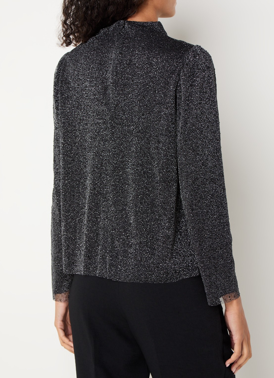 ba&sh Raba top met lurex en strass - achterkant 3 zwart