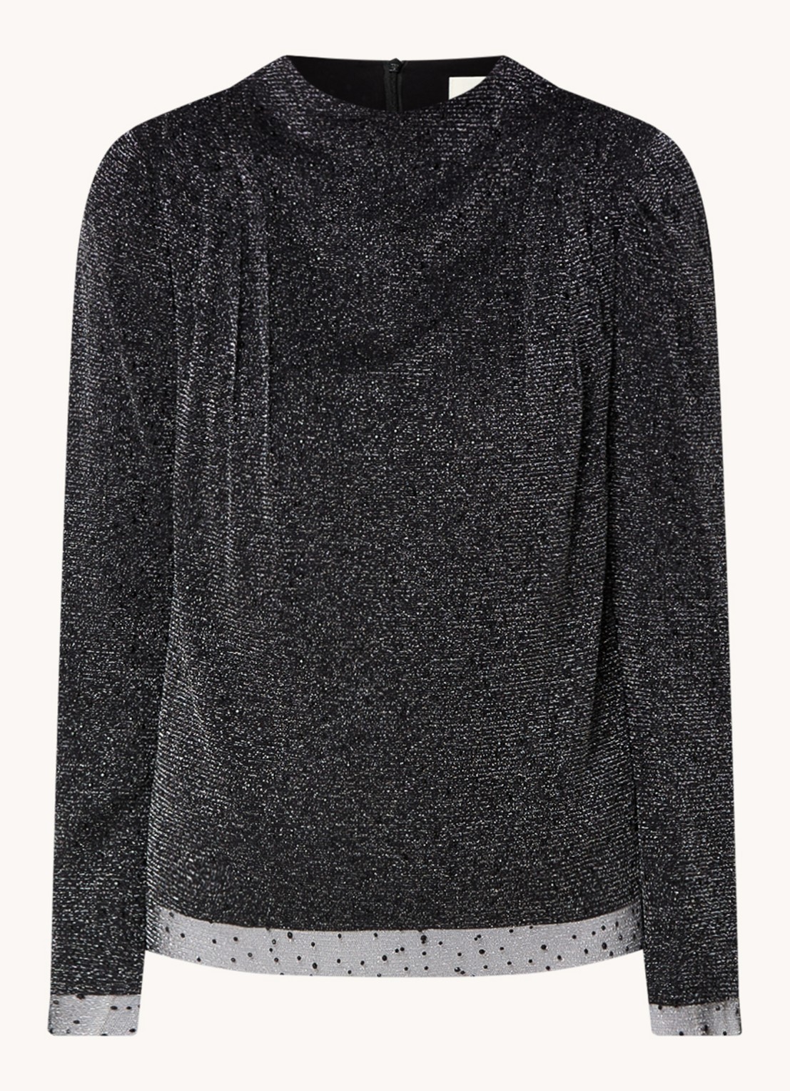 ba&sh Raba top met lurex en strass - voorkant 4 zwart