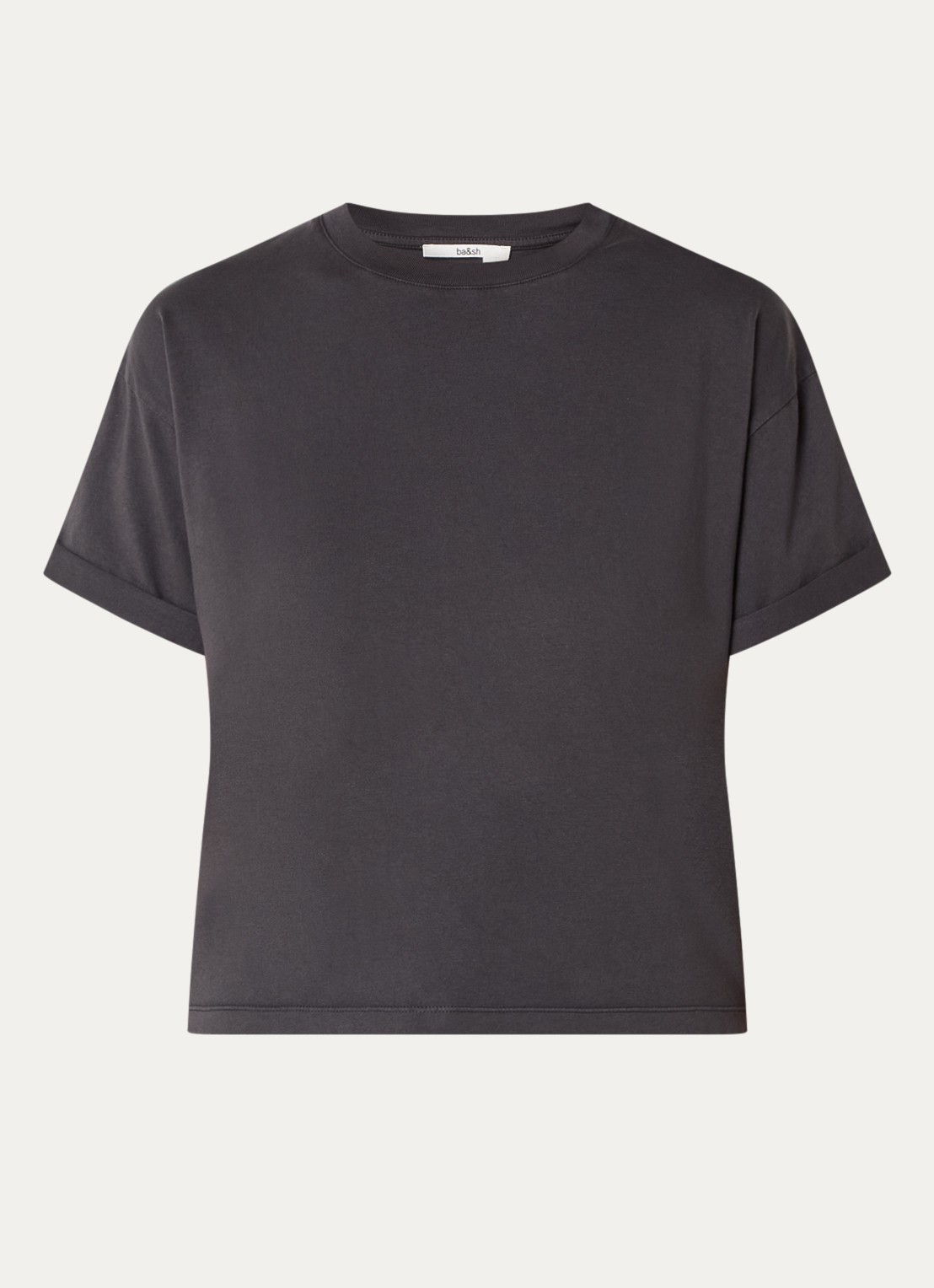 ba&sh Rosie T-shirt met ronde hals - voorkant 3 donkergrijs