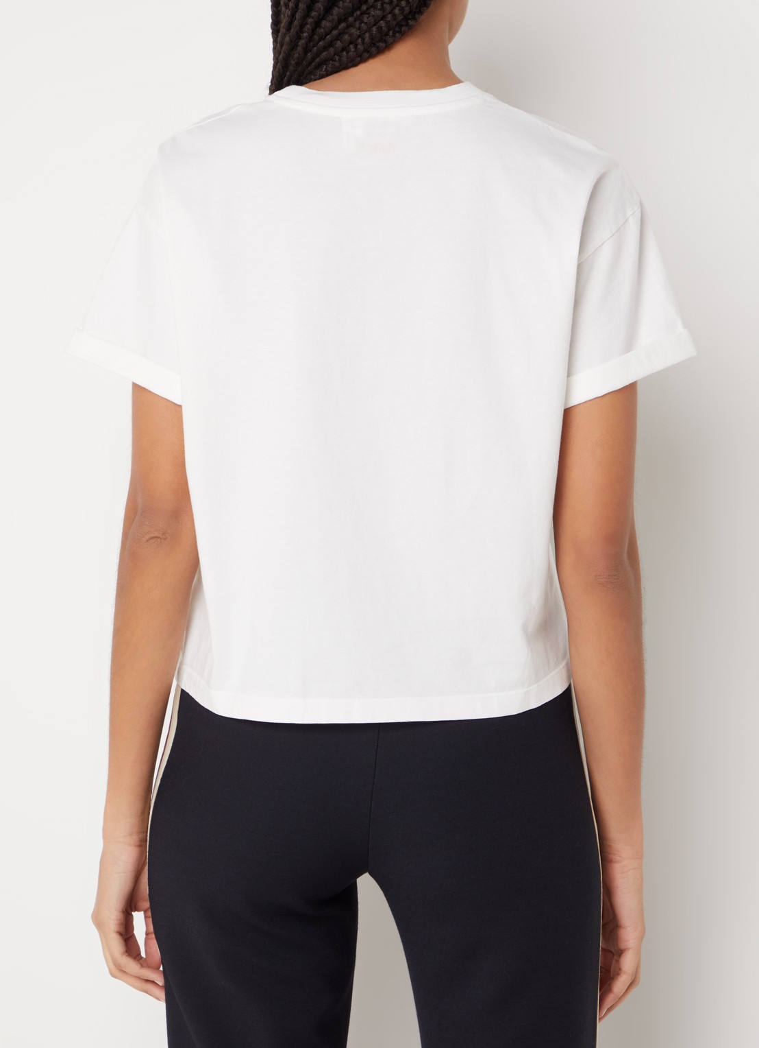 ba&sh Rosie T-shirt met stretch - achterkant gebroken wit