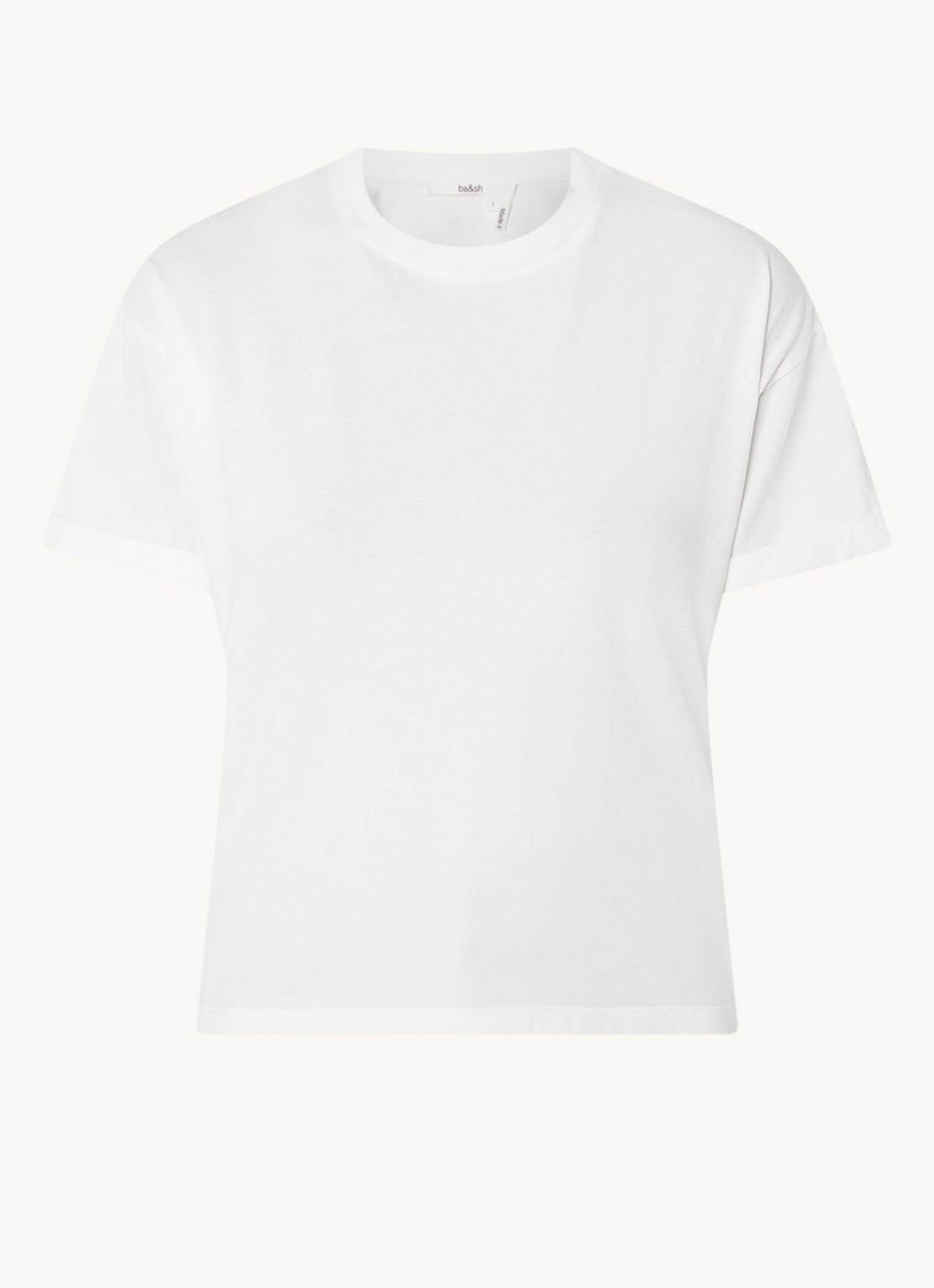 ba&sh Rosie T-shirt met stretch - voorkant 2 gebroken wit