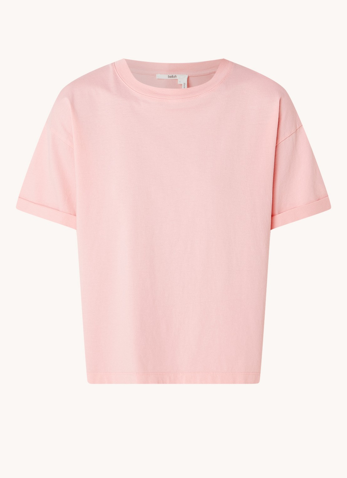 ba&sh Rosie T-shirt met stretch - voorkant 2 roze