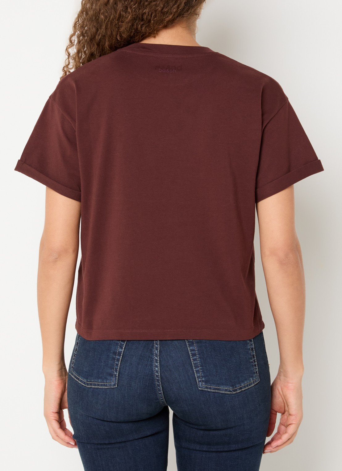 ba&sh Rosie T-shirt met stretch - achterkant 2 bordeauxrood