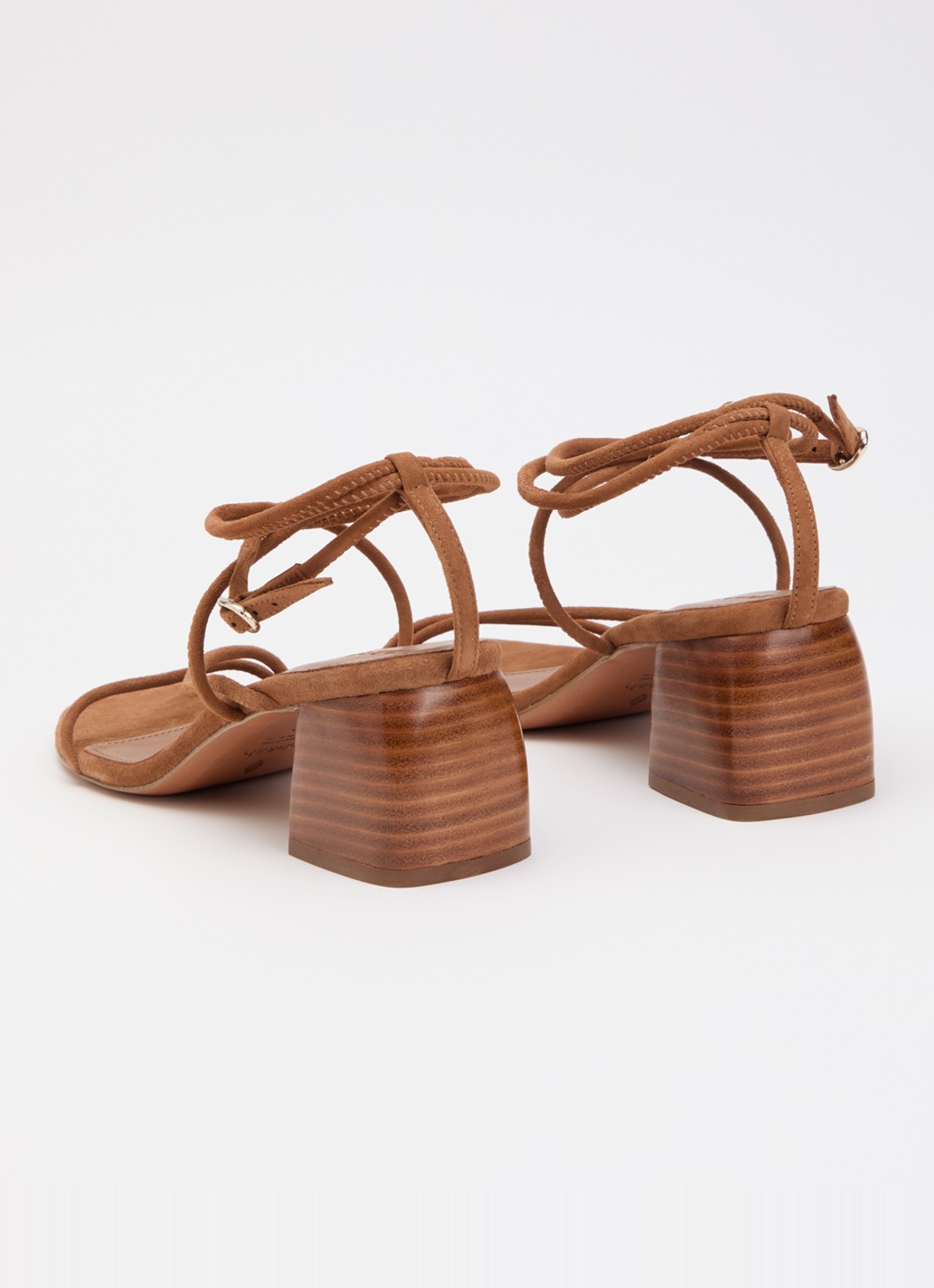 ba&sh Sandalette van suède - achterkant 9 bruin