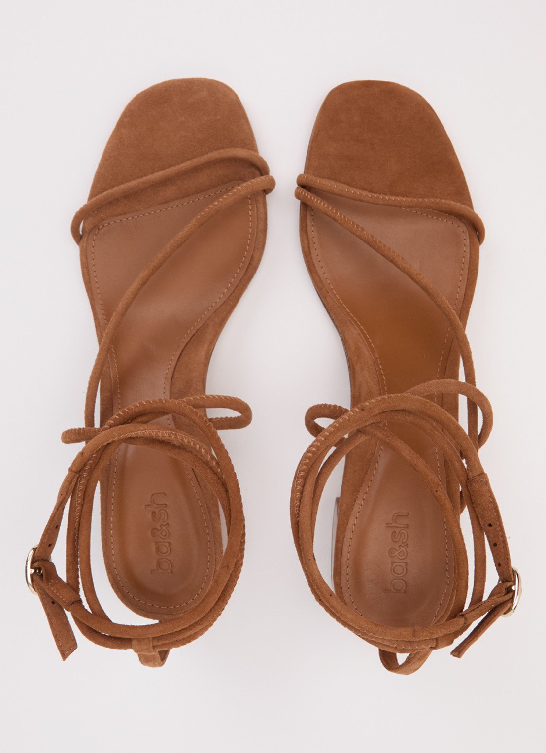 ba&sh Sandalette van suède - detail 7 bruin