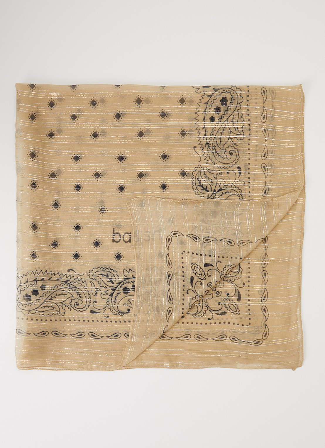 ba&sh Saria sjaal 95 x 95 cm  - voorkant beige